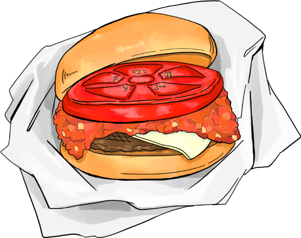 ハンバーガーのイラスト