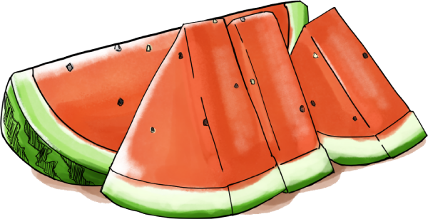 スイカのイラスト