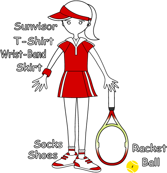 テニスの必需品V2のイラスト