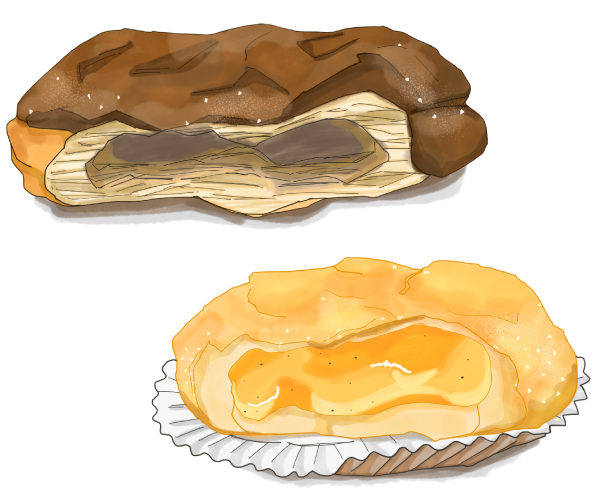 ローソン新食感メロンパンのイラスト