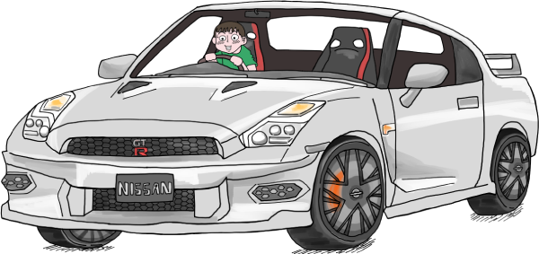 日産GT-Rのイラスト