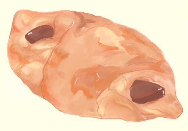 発酵バター香るチョコクロワッサンのイラスト