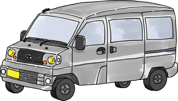 三菱ミニキャブのイラスト