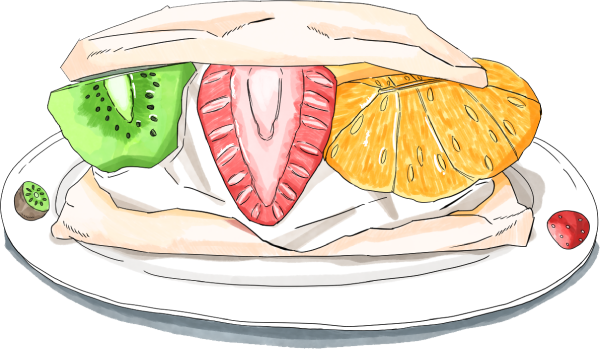 ベルクフルーツサンド（ミックス）のイラスト